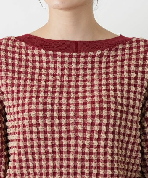 Leilian / レリアン ニット・セーター | チェックボートネックニット | 詳細10