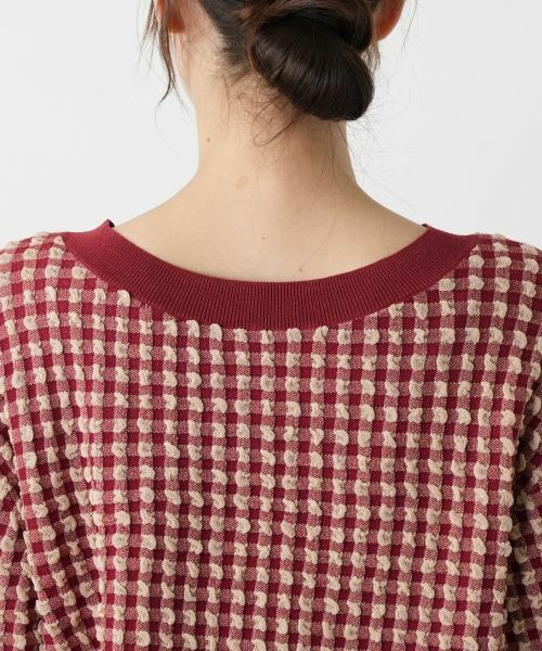Leilian / レリアン ニット・セーター | チェックボートネックニット | 詳細11
