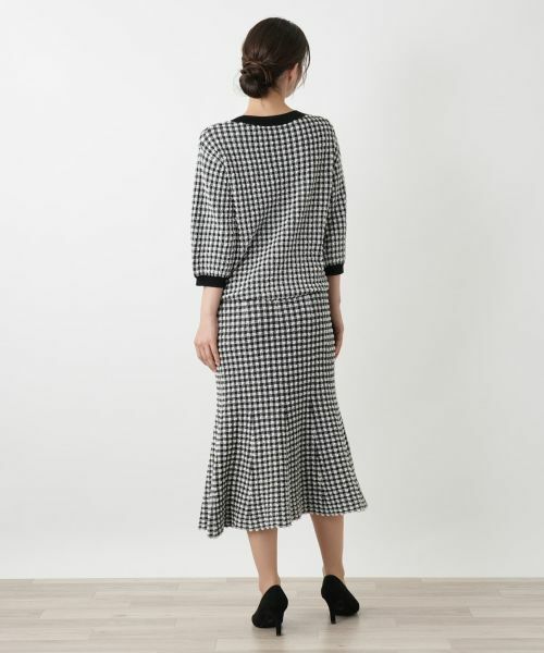 Leilian / レリアン ニット・セーター | チェックボートネックニット | 詳細3