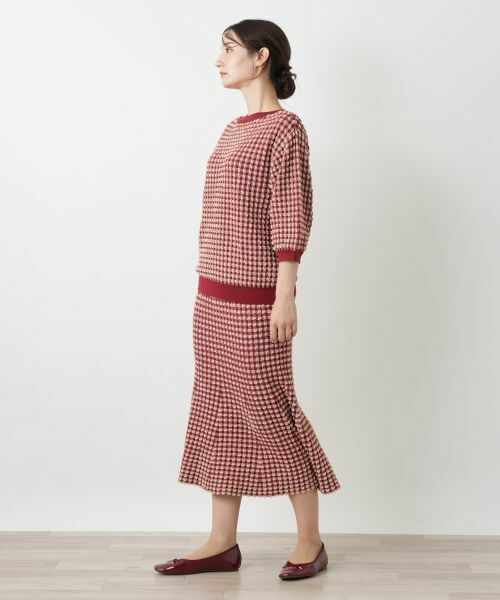 Leilian / レリアン ニット・セーター | チェックボートネックニット | 詳細5