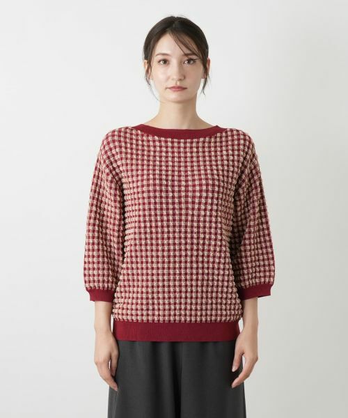 Leilian / レリアン ニット・セーター | チェックボートネックニット | 詳細7