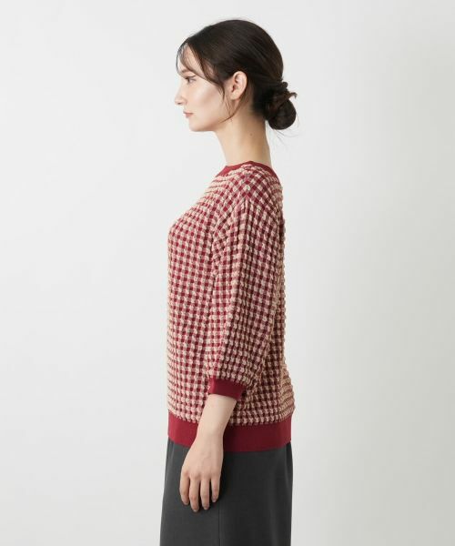 Leilian / レリアン ニット・セーター | チェックボートネックニット | 詳細8