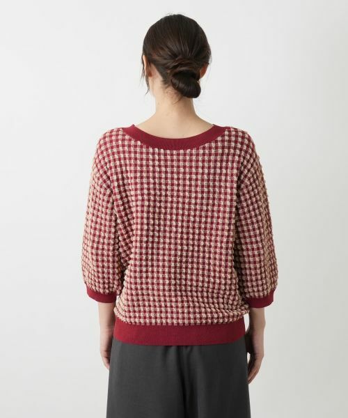 Leilian / レリアン ニット・セーター | チェックボートネックニット | 詳細9