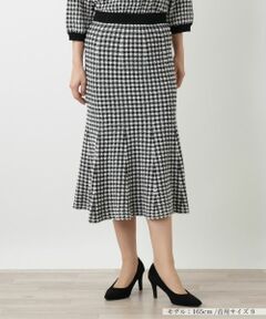 Leilian / レリアン ミニ・ひざ丈スカート | チェックマーメイドスカート