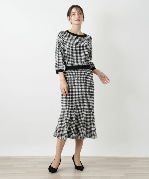 Leilian / レリアン ミニ・ひざ丈スカート | チェックマーメイドスカート | 詳細1