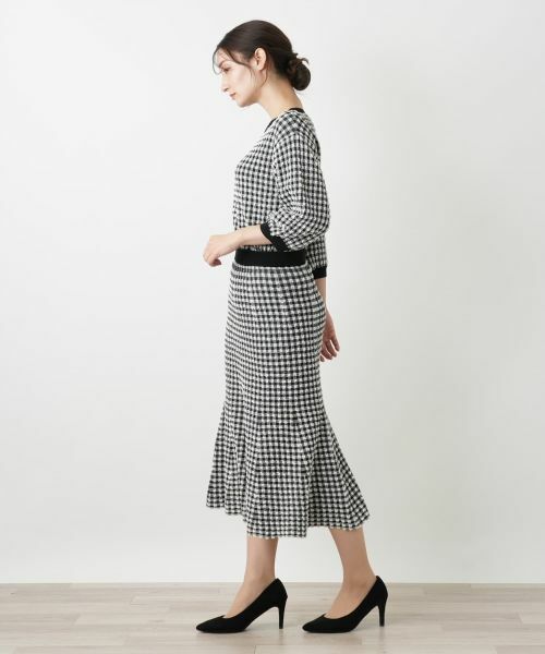 Leilian / レリアン ミニ・ひざ丈スカート | チェックマーメイドスカート | 詳細2