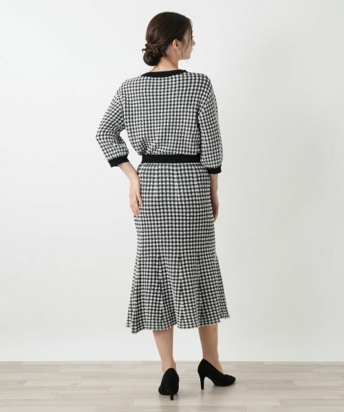 Leilian / レリアン ミニ・ひざ丈スカート | チェックマーメイドスカート | 詳細3