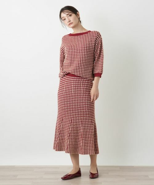 Leilian / レリアン ミニ・ひざ丈スカート | チェックマーメイドスカート | 詳細4