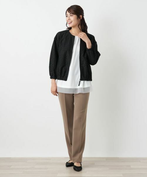 Leilian / レリアン その他アウター | ノーカラーブルゾン【Leilian WHITE LABEL】 | 詳細1