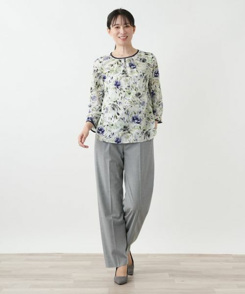 Leilian / レリアン シャツ・ブラウス | 花柄プリントブラウス【Leilian WHITE LABEL】 | 詳細1