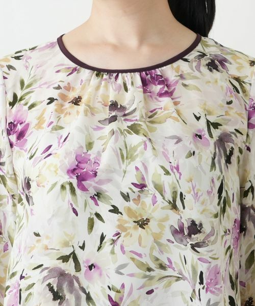 Leilian / レリアン シャツ・ブラウス | 花柄プリントブラウス【Leilian WHITE LABEL】 | 詳細10