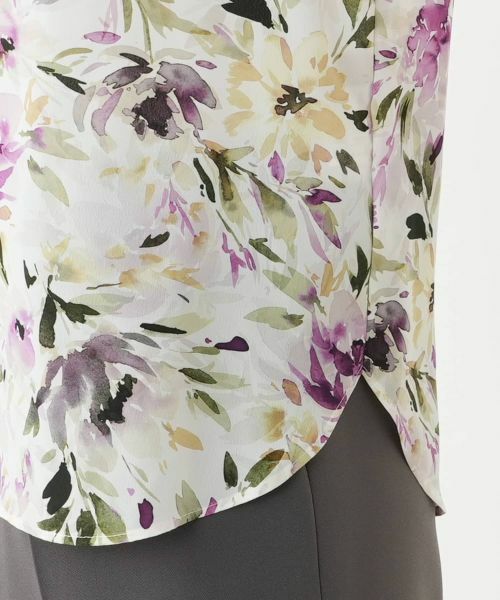 Leilian / レリアン シャツ・ブラウス | 花柄プリントブラウス【Leilian WHITE LABEL】 | 詳細13