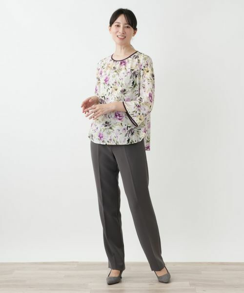 Leilian / レリアン シャツ・ブラウス | 花柄プリントブラウス【Leilian WHITE LABEL】 | 詳細4