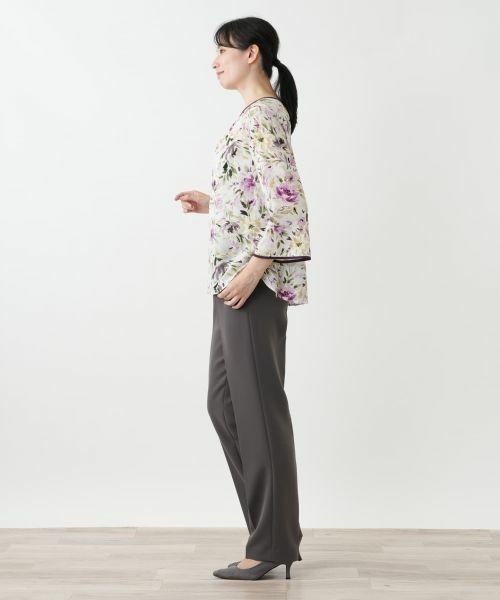 Leilian / レリアン シャツ・ブラウス | 花柄プリントブラウス【Leilian WHITE LABEL】 | 詳細5