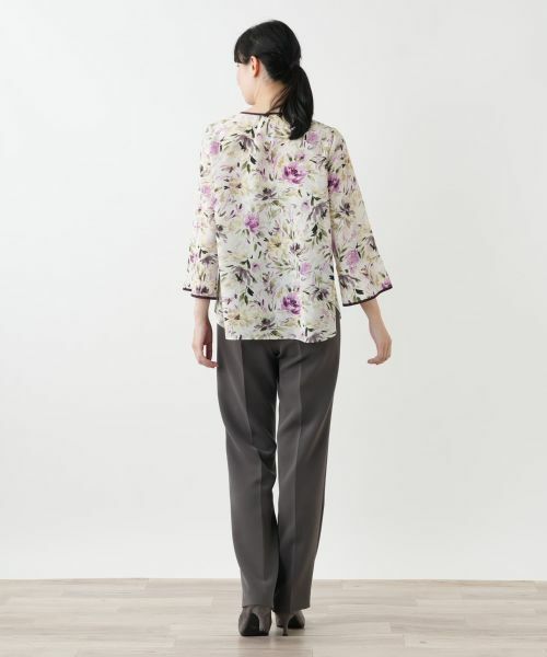 Leilian / レリアン シャツ・ブラウス | 花柄プリントブラウス【Leilian WHITE LABEL】 | 詳細6
