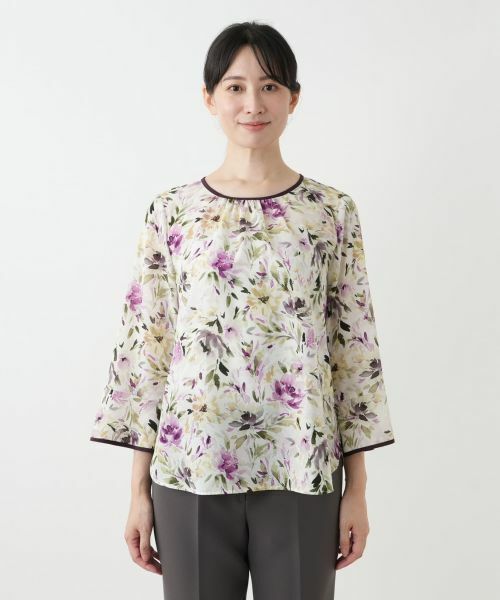 Leilian / レリアン シャツ・ブラウス | 花柄プリントブラウス【Leilian WHITE LABEL】 | 詳細7