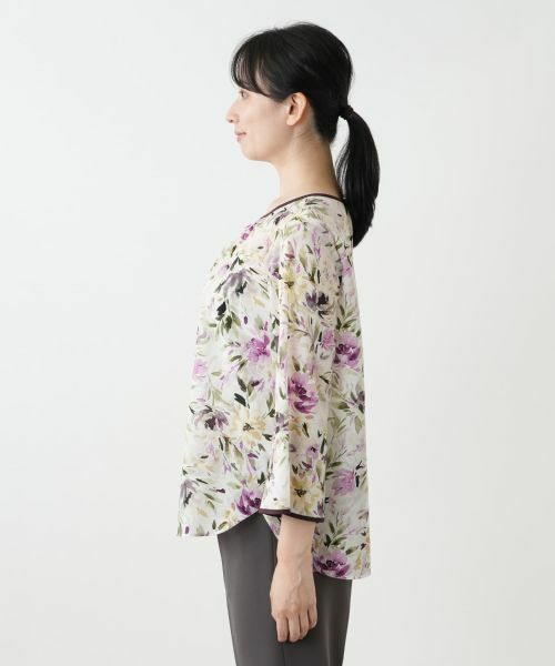 Leilian / レリアン シャツ・ブラウス | 花柄プリントブラウス【Leilian WHITE LABEL】 | 詳細8