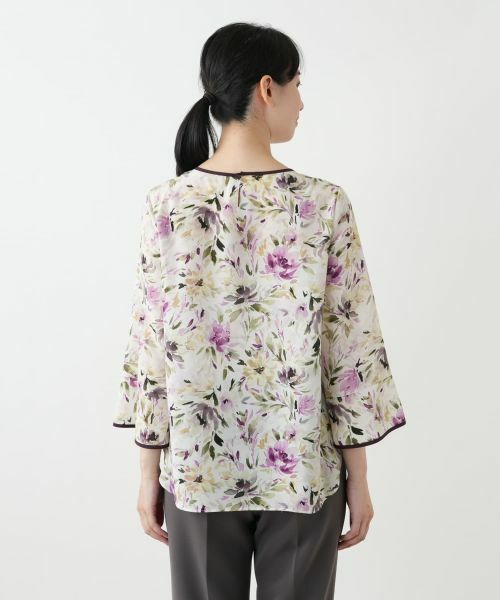 Leilian / レリアン シャツ・ブラウス | 花柄プリントブラウス【Leilian WHITE LABEL】 | 詳細9