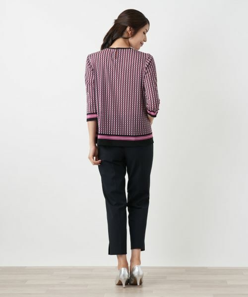 Leilian / レリアン カットソー | 幾何学柄カットソー【Leilian WHITE LABEL】 | 詳細6