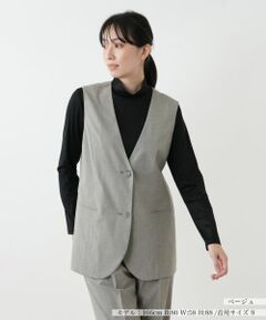 Leilian / レリアン テーラードジャケット | Vネックベスト【Leilian WHITE LABEL】