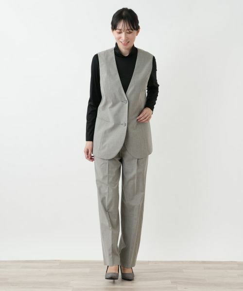 Leilian / レリアン テーラードジャケット | Vネックベスト【Leilian WHITE LABEL】 | 詳細1