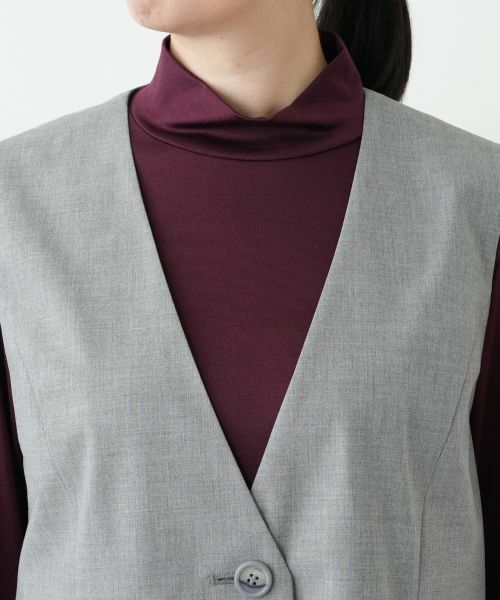 Leilian / レリアン テーラードジャケット | Vネックベスト【Leilian WHITE LABEL】 | 詳細10