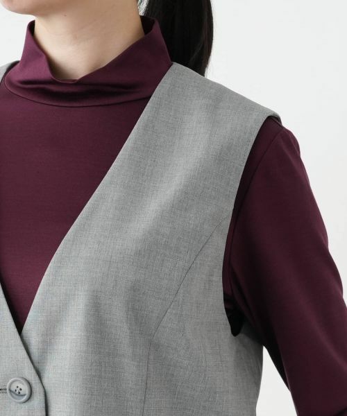 Leilian / レリアン テーラードジャケット | Vネックベスト【Leilian WHITE LABEL】 | 詳細12