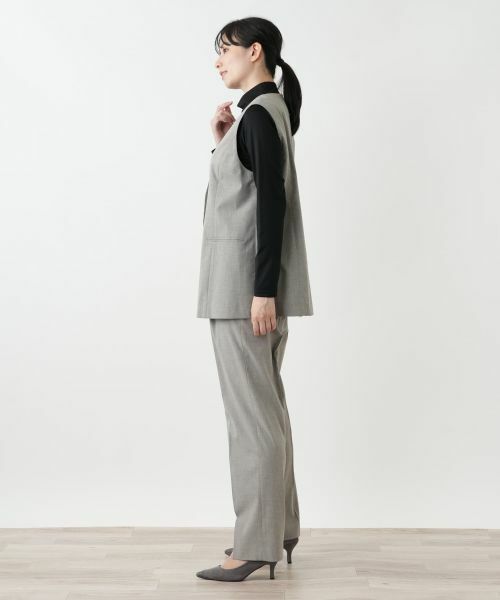 Leilian / レリアン テーラードジャケット | Vネックベスト【Leilian WHITE LABEL】 | 詳細2