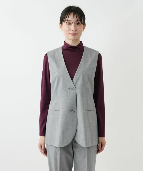 Leilian / レリアン テーラードジャケット | Vネックベスト【Leilian WHITE LABEL】 | 詳細7