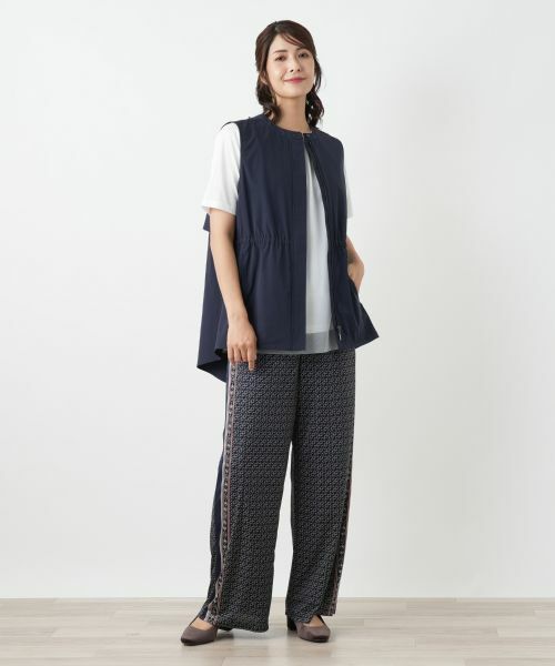 Leilian / レリアン テーラードジャケット | アシンメトリーバックスリットベスト【Leilian WHITE LABEL】 | 詳細1