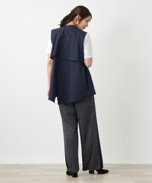 Leilian / レリアン テーラードジャケット | アシンメトリーバックスリットベスト【Leilian WHITE LABEL】 | 詳細3