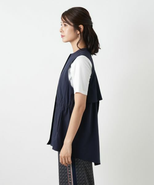 Leilian / レリアン テーラードジャケット | アシンメトリーバックスリットベスト【Leilian WHITE LABEL】 | 詳細5