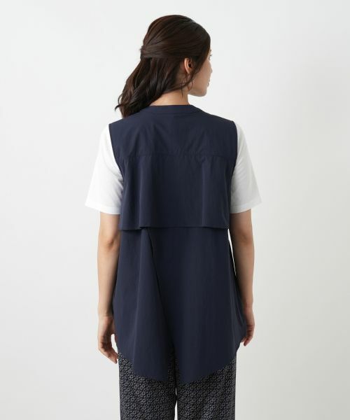 Leilian / レリアン テーラードジャケット | アシンメトリーバックスリットベスト【Leilian WHITE LABEL】 | 詳細6