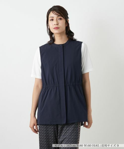 Leilian/レリアン アシンメトリーバックスリットベスト【Leilian WHITE LABEL】 ネイビー系 11(L) Leilian/レリアン アシンメトリーバックスリットベスト【Leilian WHITE LABEL】 ネイビー系 11(L)