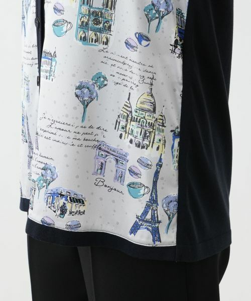 Leilian / レリアン カーディガン・ボレロ | イラスト柄切替カーディガン【Leilian WHITE LABEL】 | 詳細13