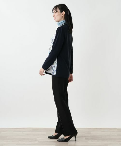 Leilian / レリアン カーディガン・ボレロ | イラスト柄切替カーディガン【Leilian WHITE LABEL】 | 詳細5