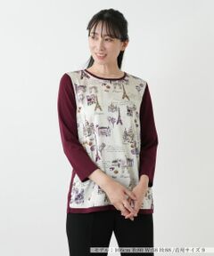 Leilian / レリアン ニット・セーター | イラスト柄切替ニット【Leilian WHITE LABEL】