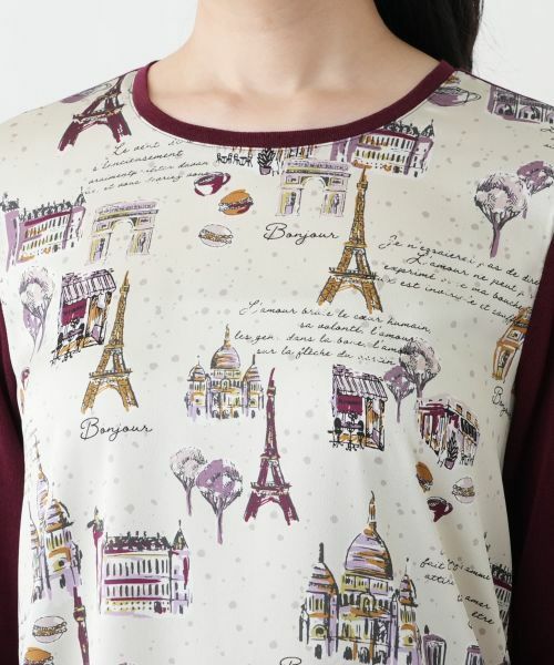 Leilian / レリアン ニット・セーター | イラスト柄切替ニット【Leilian WHITE LABEL】 | 詳細10