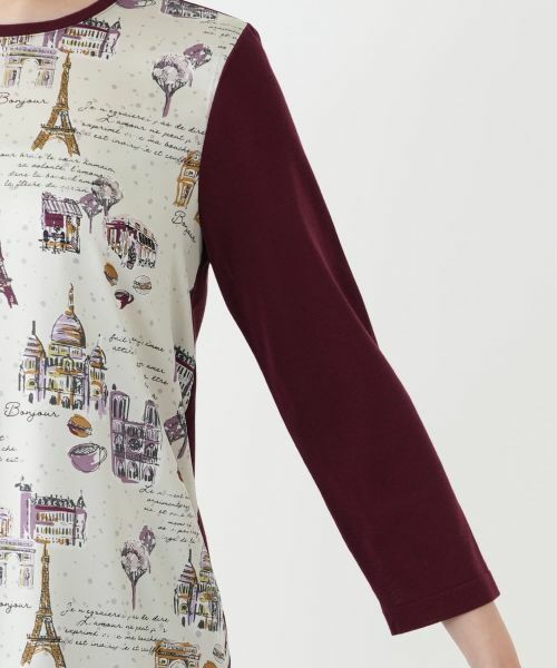 Leilian / レリアン ニット・セーター | イラスト柄切替ニット【Leilian WHITE LABEL】 | 詳細12