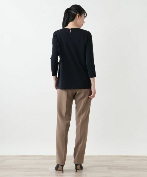 Leilian / レリアン ニット・セーター | イラスト柄切替ニット【Leilian WHITE LABEL】 | 詳細3