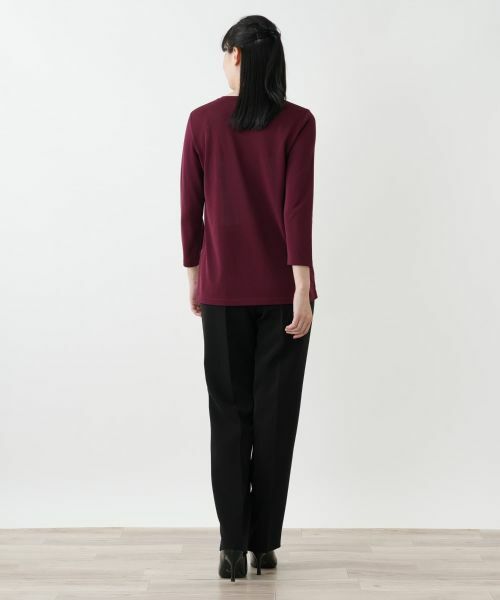 Leilian / レリアン ニット・セーター | イラスト柄切替ニット【Leilian WHITE LABEL】 | 詳細6