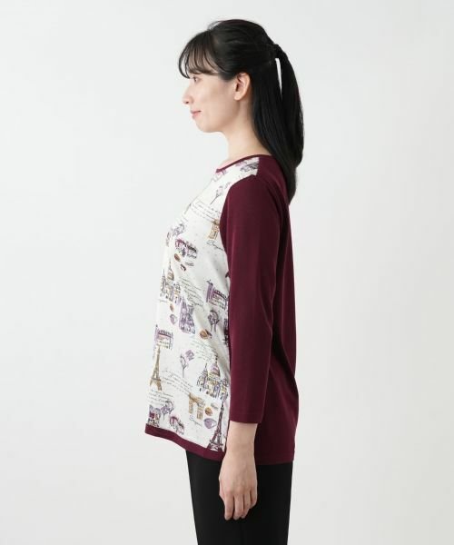 Leilian / レリアン ニット・セーター | イラスト柄切替ニット【Leilian WHITE LABEL】 | 詳細8