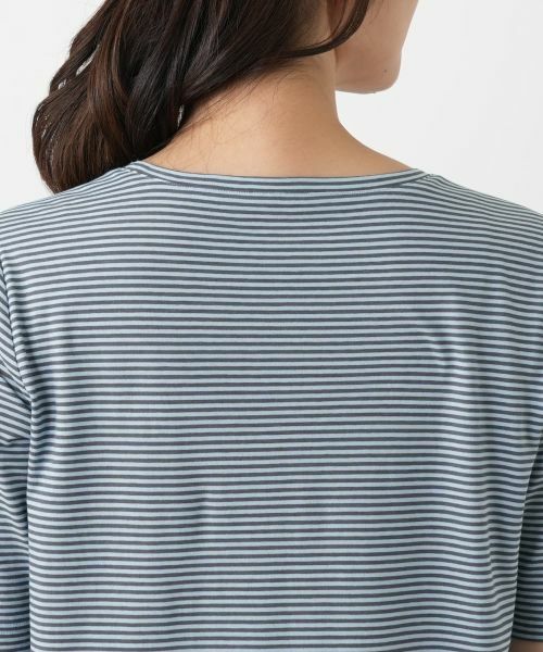 Leilian / レリアン Tシャツ | ボーダー刺繍Tシャツ【Leilian WHITE LABEL】 | 詳細11