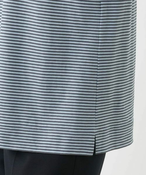 Leilian / レリアン Tシャツ | ボーダー刺繍Tシャツ【Leilian WHITE LABEL】 | 詳細13