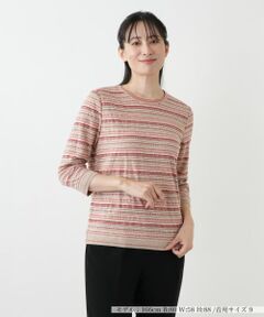 Leilian / レリアン Tシャツ | 幾何学ボーダーカットソー【Leilian WHITE LABEL】