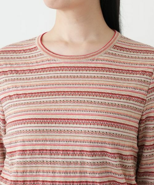 Leilian / レリアン Tシャツ | 幾何学ボーダーカットソー【Leilian WHITE LABEL】 | 詳細10