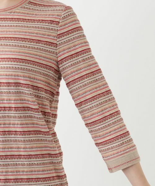 Leilian / レリアン Tシャツ | 幾何学ボーダーカットソー【Leilian WHITE LABEL】 | 詳細12