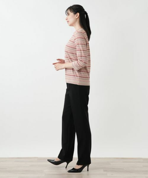 Leilian / レリアン Tシャツ | 幾何学ボーダーカットソー【Leilian WHITE LABEL】 | 詳細5