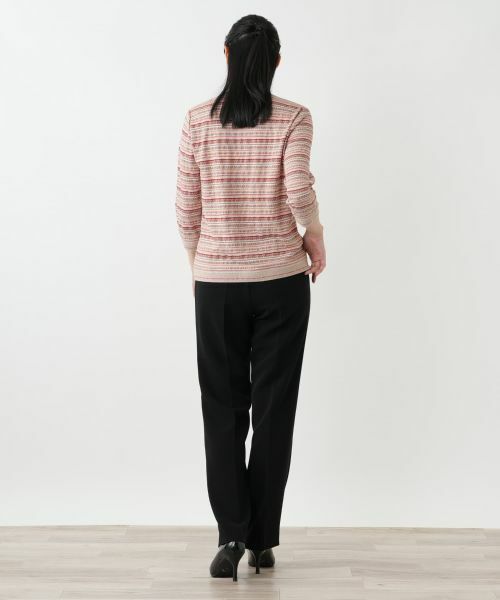 Leilian / レリアン Tシャツ | 幾何学ボーダーカットソー【Leilian WHITE LABEL】 | 詳細6