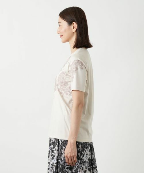 Leilian / レリアン Tシャツ | ペイズリー刺繍カットソー【ROCHAS Premiere】 | 詳細11